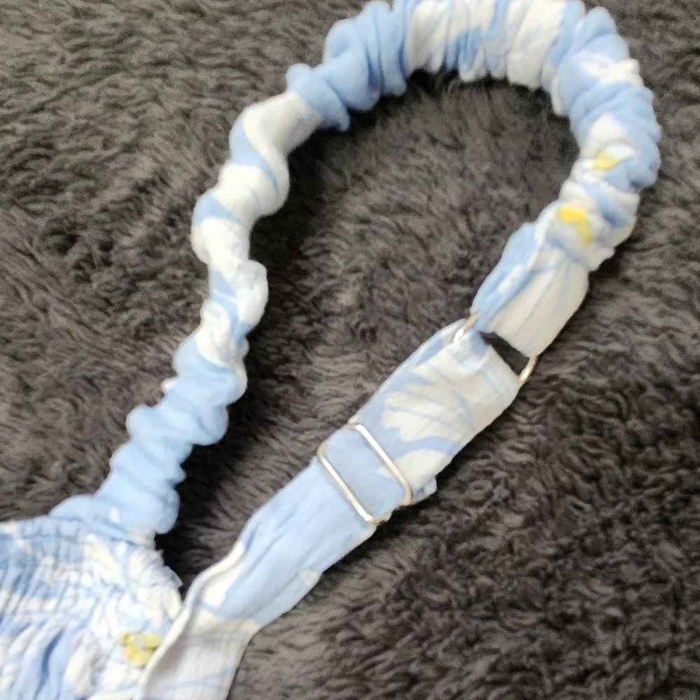 Light Blue Floral Maxi Dress - La Vie En Rose - Picture 3 of 5